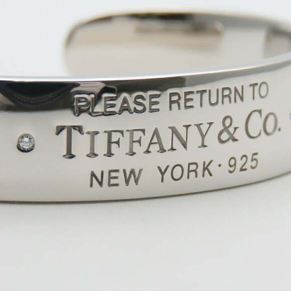 TIFFANY Authentic Silver Diamond Charm Bracelet